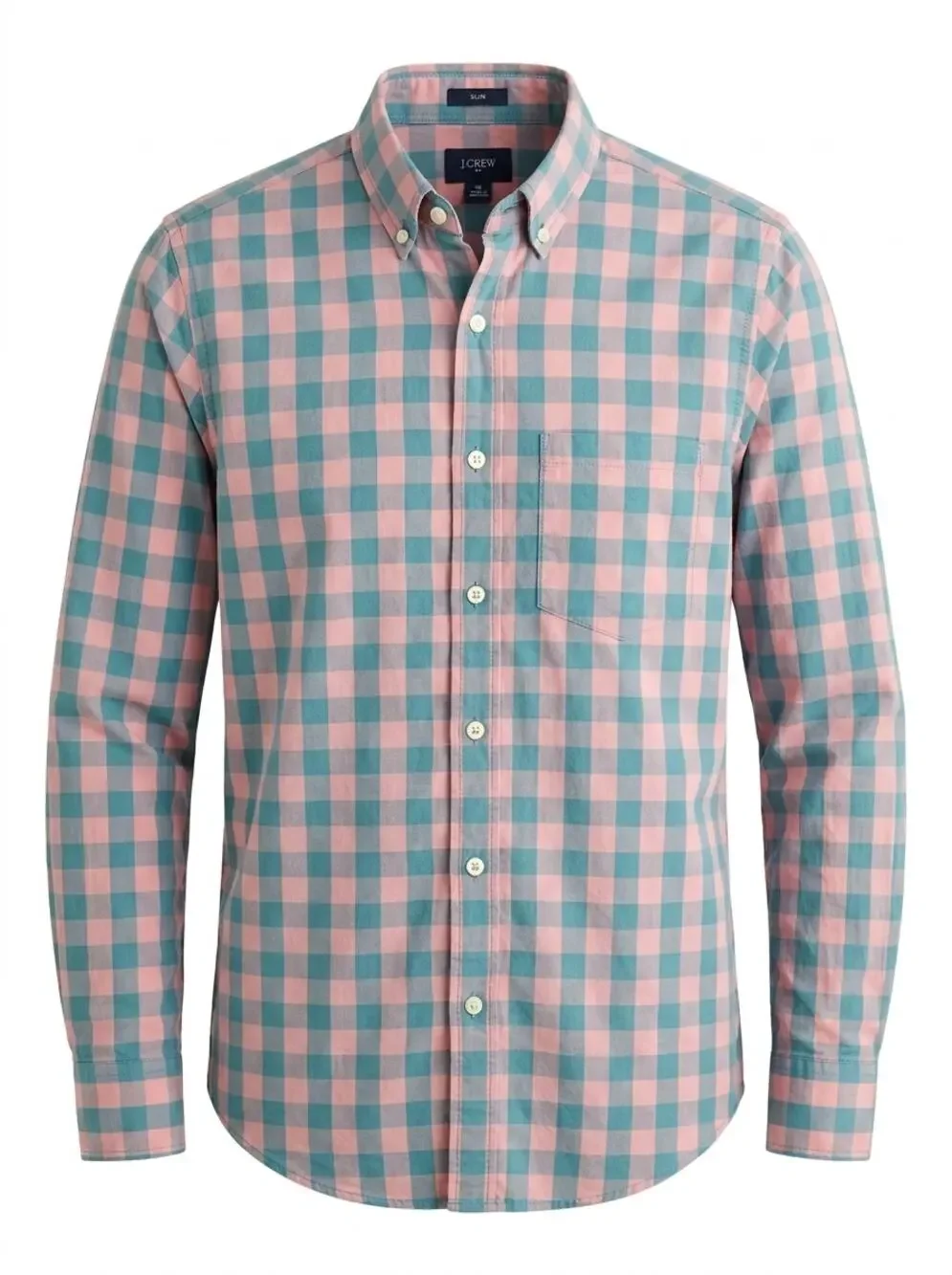J.Crew Pink Collared Plaid Gingham Button-Up Shirt Men Size XS